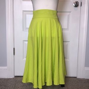 Neon green maxi skirt